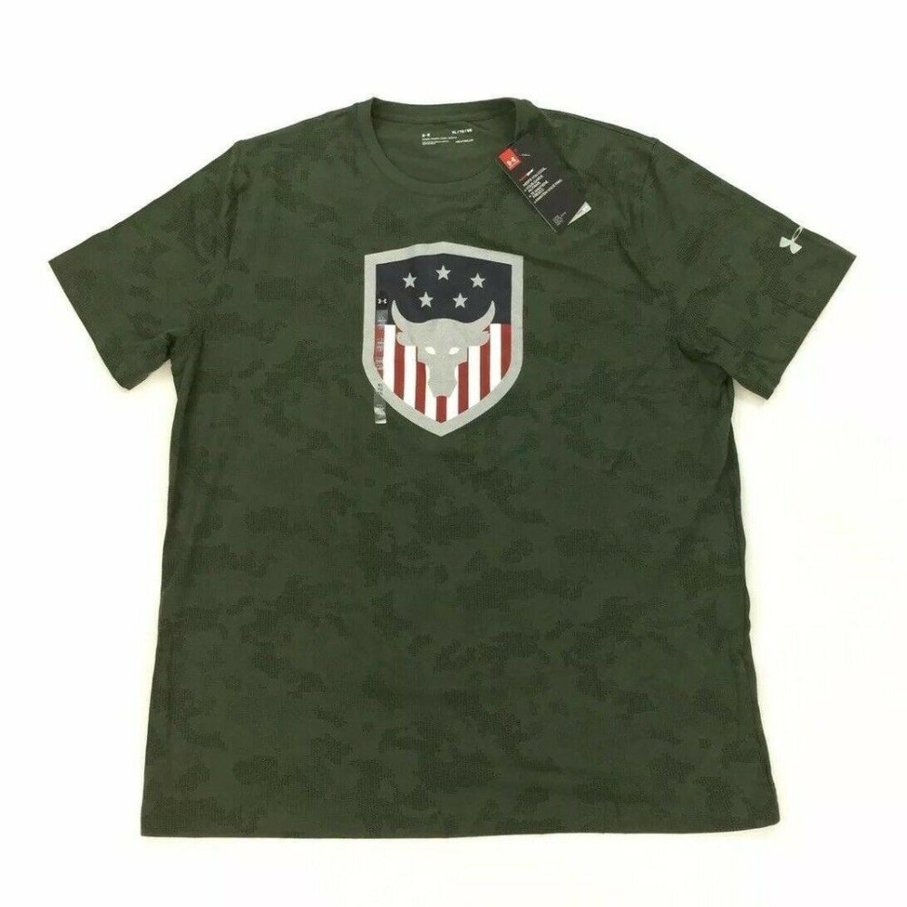 NEW Under Armour Project Rock Bull Shield Shirt